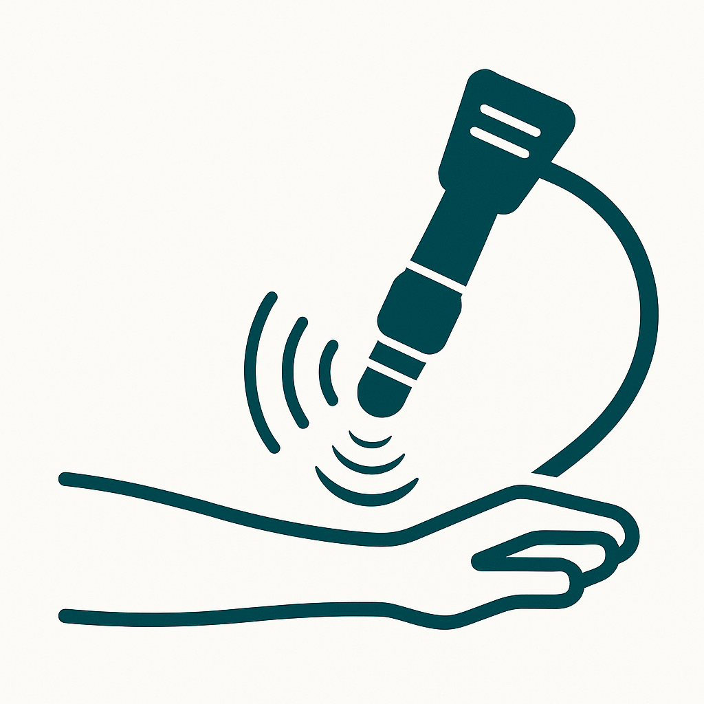 Symbol for trykkbølgebehandling erfaring – brukt i fagartikkel"
